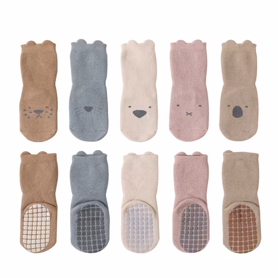 Chaussettes de sol antidérapantes pour animaux de compagnie en coton pour bébé